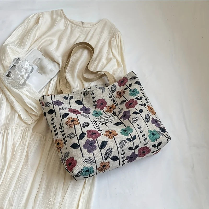 New Fashion Large Capacity Commuter Tote Bag Simple Stylish for College Students, Daily Handbag Shoulder Use