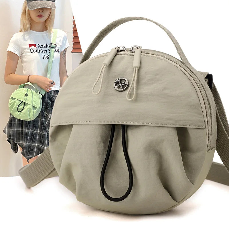 Thickened Waterproof Round Handbag, Single Shoulder Messenger Bag, Versatile Fashion Cross Body Phone Purse Pouch for Going Out