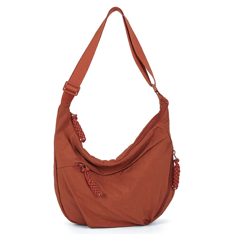 Casual Nylon Hobos Crossbody Bag for Women Designer Shoulder Bags Large Capacity Tote Bag Lady Travel Shopper Bag Female Purses