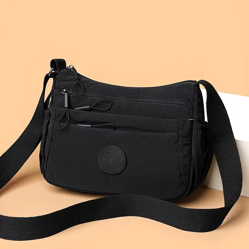 Multi-Layer Casual Crossbody Bag for Women, Solid Color Multi-Pocket, Versatile for Commuting, Travel, Shopping, Mother'S Gift