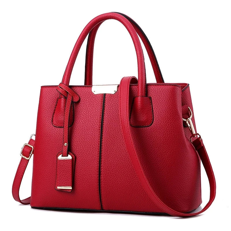 Shaping PU Leather Handbag, Stylish Versatile Tote Shoulder Bag, Large Capacity Crossbody Bag with Adjustable Straps,Zip Closure
