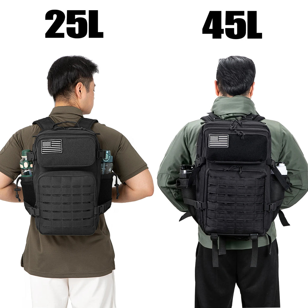 25L / 45L Hiking Backpack, suitable for camping, fishing, and sports scenarios, and also ideal for daily use, fitness and travel