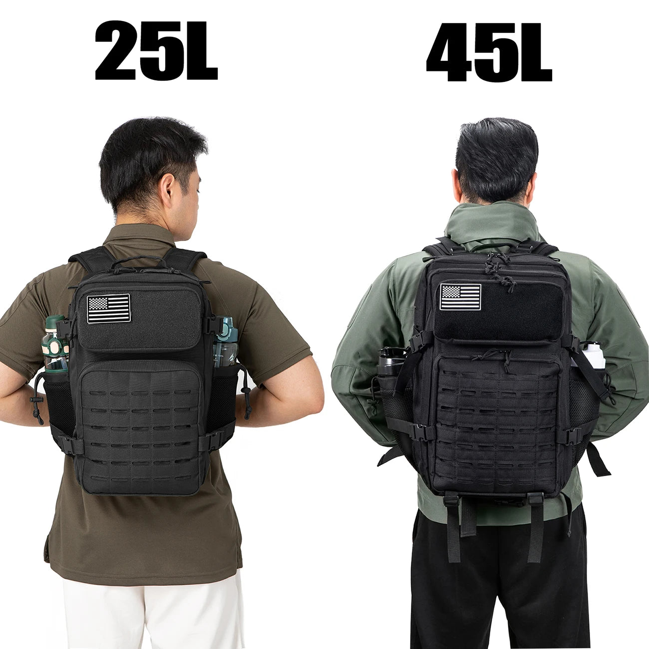 25L / 45L Hiking Backpack, suitable for camping, fishing, and sports scenarios, and also ideal for daily use, fitness and travel