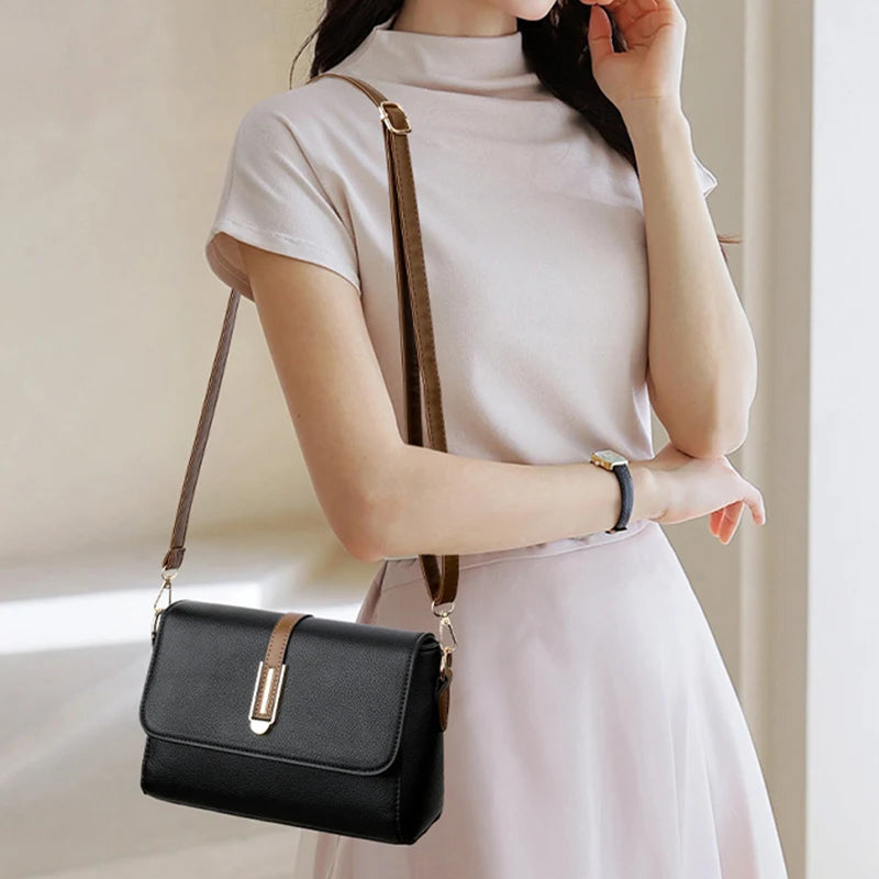 Women Shoulder Bags Ladies Messenger Crossbody Flip Purses Handbags Single Thin Adjustable Shoulder Strap Square Horizontal Bag