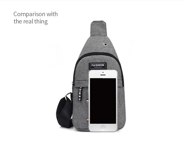 Men's Waterproof Large Capacity Fanny Pack, Adjustable Strap for Outdoor Activities Travel Running, Hiking and Cycling Chest Bag