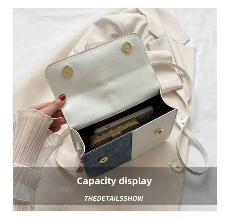 Fashionable PU Leather Handbag Women for Commuting, Stylish Single Color Blocking Handbags Shoulder Bag, Daily Outfit Tote Bag