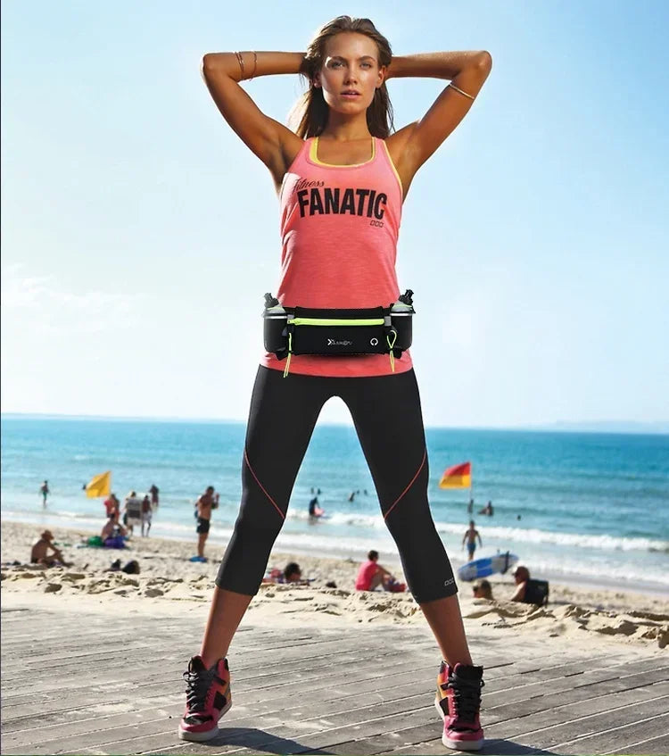 Trail Running Waist Pack For Man/Woman Marathon Phone Water Bottle Sports Fanny Pack Fitness Dual Pocket Running Belt Waist Bag