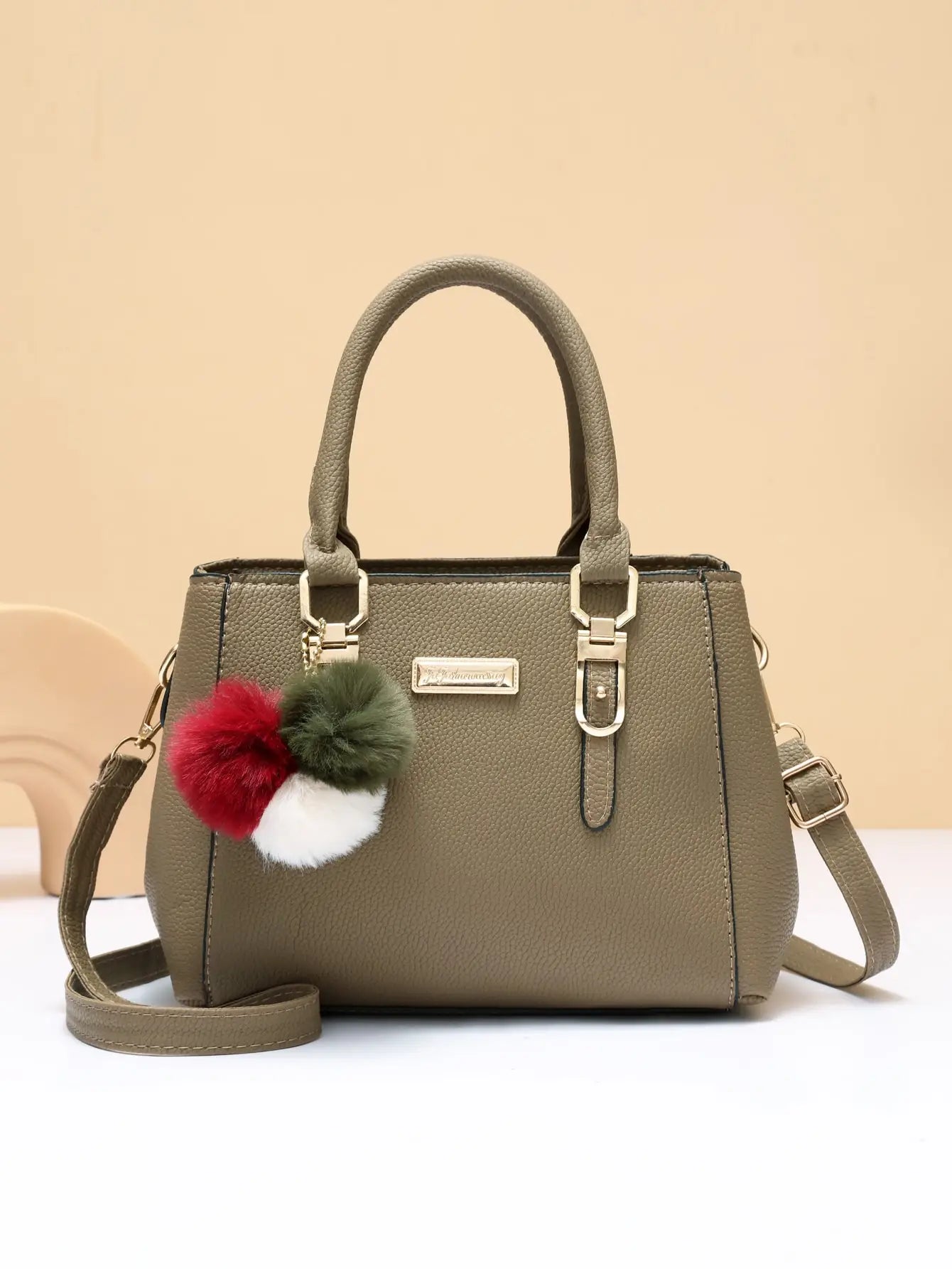 PU Leather Ladies HandBags Women Vintage Purse Plush Tassel Messenger Bags Tote Boston Shoulder Crossbody Bag