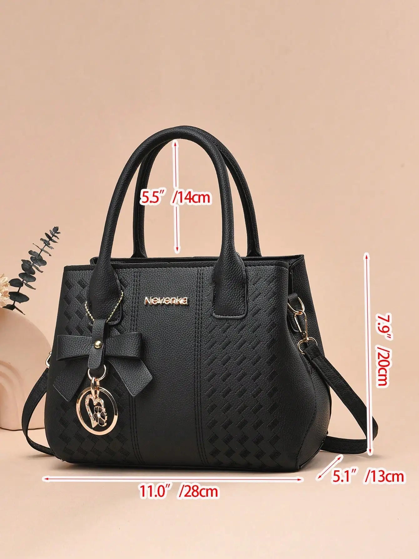 Solid color simple embroidered single shoulder handbag, stylish design for practical storage for daily use