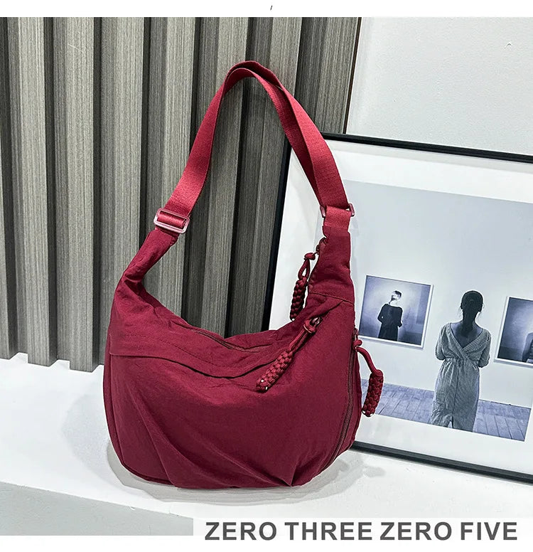Casual Nylon Hobos Crossbody Bag for Women Designer Shoulder Bags Large Capacity Tote Bag Lady Travel Shopper Bag Female Purses