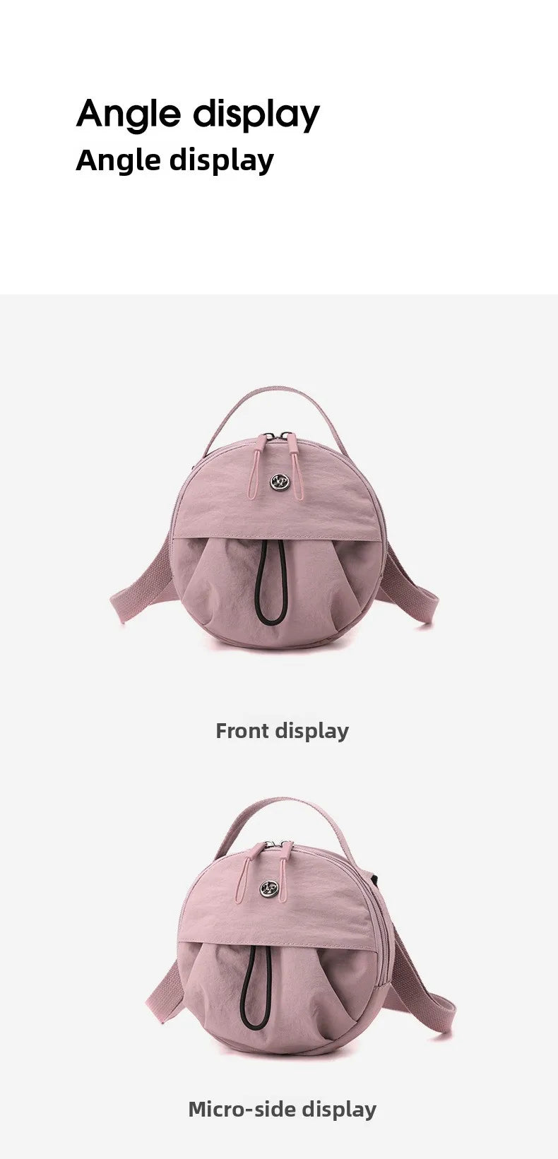 Thickened Waterproof Round Handbag, Single Shoulder Messenger Bag, Versatile Fashion Cross Body Phone Purse Pouch for Going Out