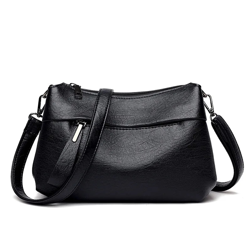 Elegant Women's Shoulder Bag with Unique Texture Design Stylish Soft  Leather Handbag with Zipper Pockets Everyday Crossbody Bag
