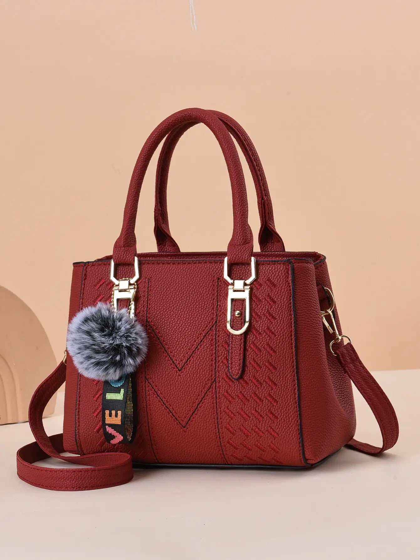PU leather women's handbag, women's retro wallet, crossbody bag, Boston single shoulder crossbody bag