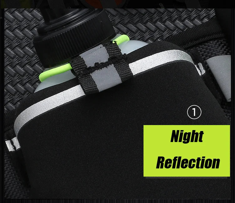 Man/Woman Marathon Trail Running Waist Pack For Phone Water Bottle Sports Fanny Pack Fitness Dual Pocket Running Belt Waist Bag