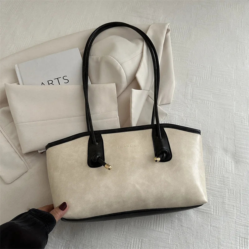 High Quality Texture Vintage Large Capacity Women's Bag Stylish Commuting Armpit Handbag Women Shoulder Bag Fashionable Tote Bag