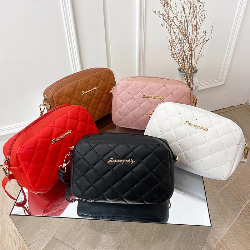Fashion PU Leather Women Shoulder Bags Luxury Design Quilted Shopper Bag Female Casual Crossbody Bags Female Small Handbag Purse
