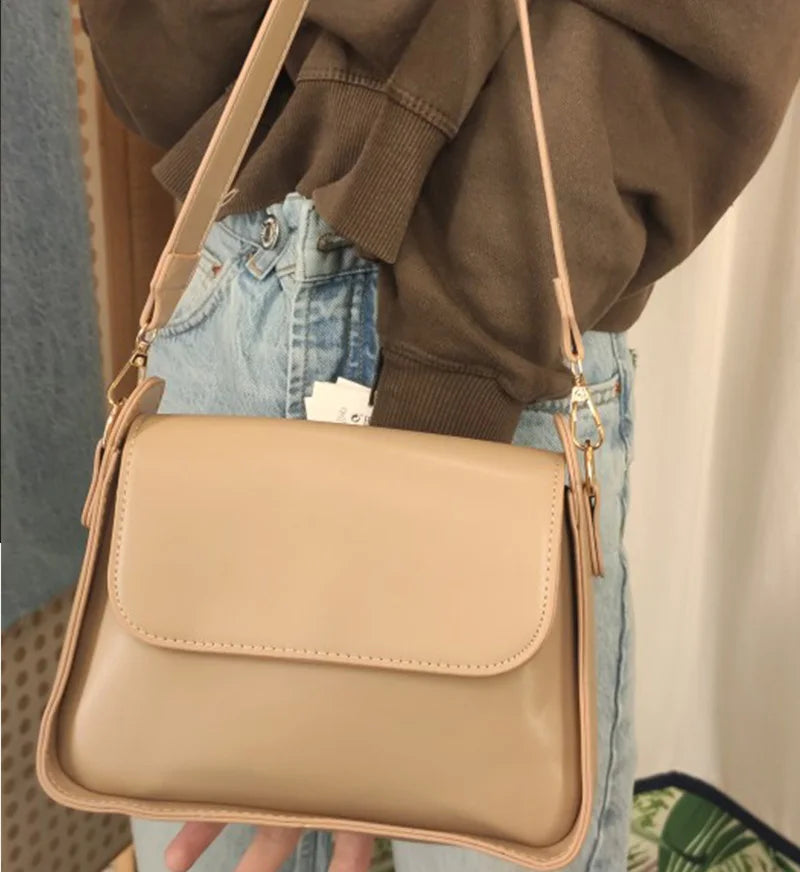 Trendy Fashion Flap Shoulder Bag For Women PU Leather Underarm Bags Designer Solid Color Armpit Handbag and Purse Girls Totes sa