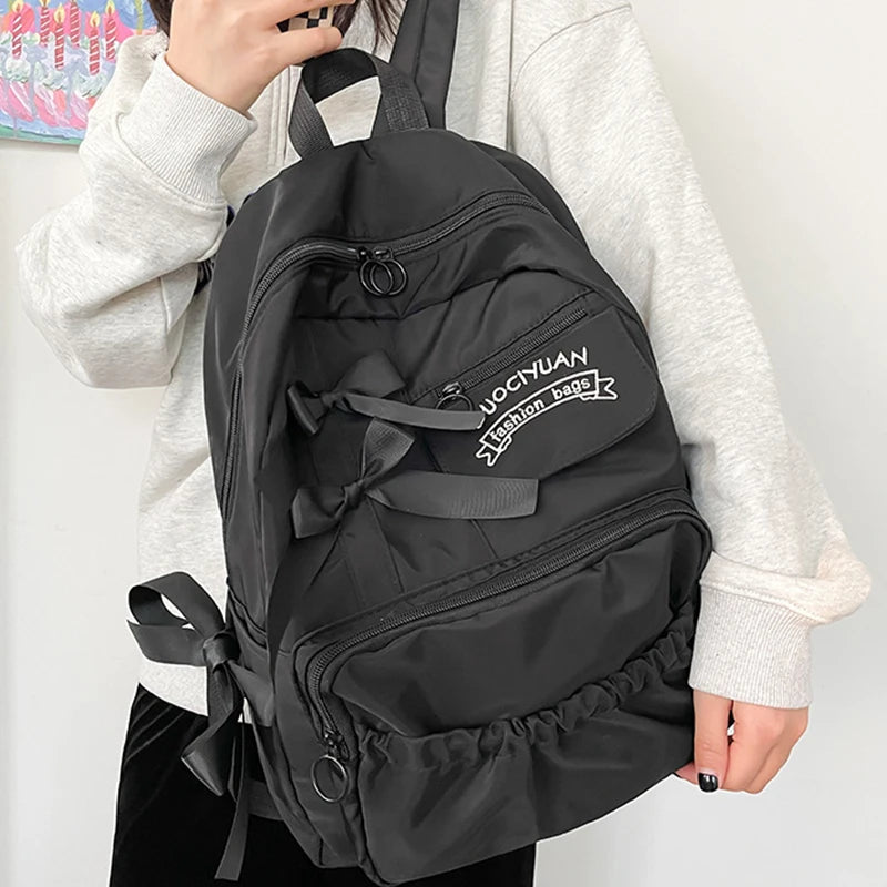 Fashion Backpack Nylon Women Backpack Anti-theft Shoulder Bags New School Bag for Teenager Girls School Backapck Female