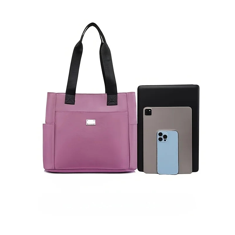 DISSEFA-TECH Women's Stylish Nylon Tote Bag - Durable, Multi-Pocket, Zipper Closure | Perfect for Shopping, Work, Daily Travel