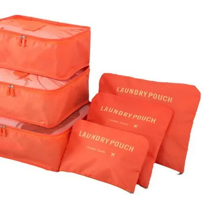 6-piece Large Size Travel Organizer Portable Suitcase Organizer Clothes Shoes Makeup Bag Luggage Organizer Travel Storage Bag