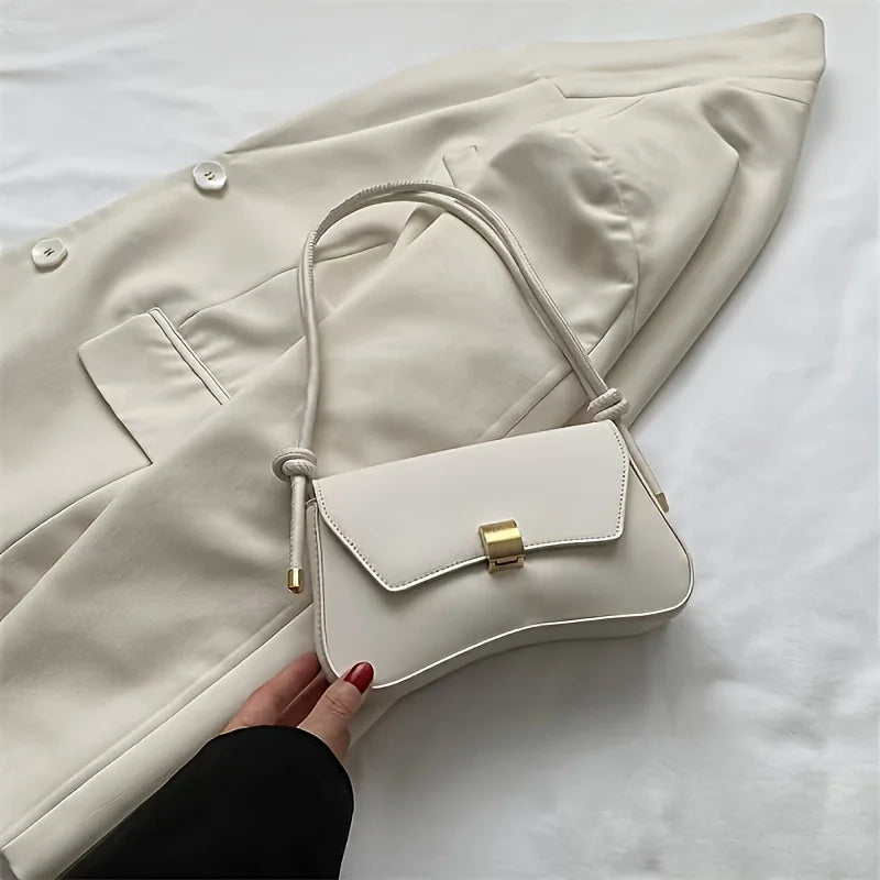 Vegan Crossbody Bag, Lightweight Solid Color Flap Purse, Design for Women Teens, Ideal for Office, College, Travel, Daily Use