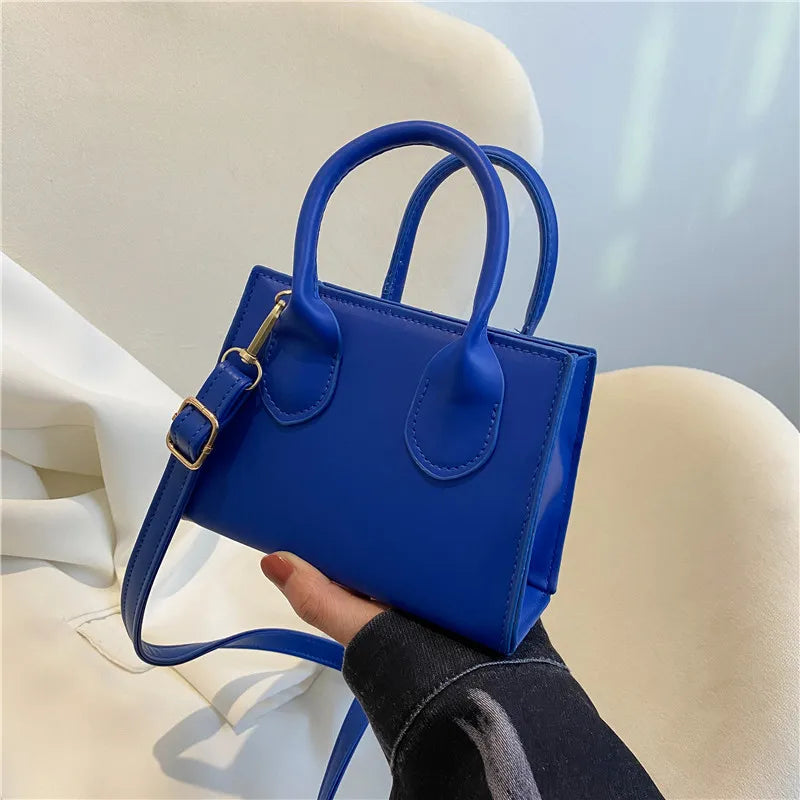Soild Color Messenger Bags For Women PU Leather Brand Female Crossbody Shoulder Bag Luxury Design Mini Handbags and Purse Bag