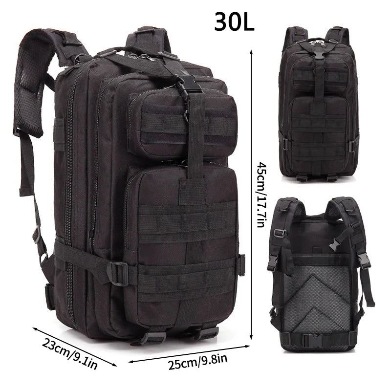 30L Outdoor Sports Mountaineering Backpack Climbing Tactical Rucksack Large Capacity Oxford Hiking Survival Bags