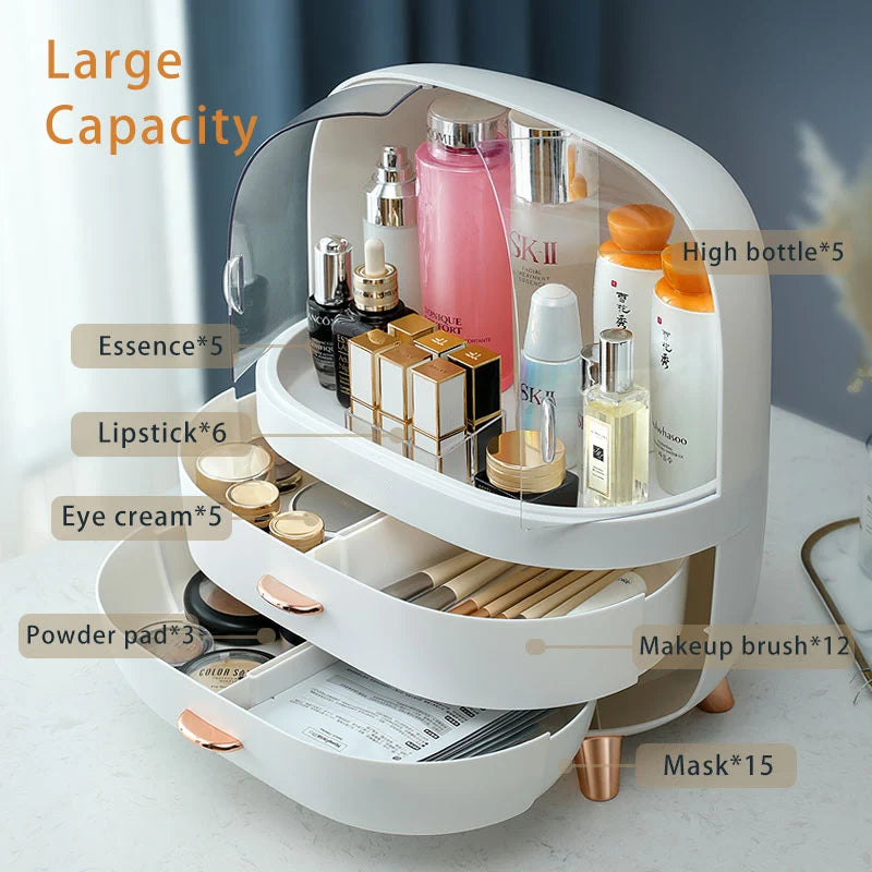 Makeup Container Polish Box Desktop Storage Organizer Makeup Drawer Large Box Cosmetic Capacity Storage Nail Jewelry Organizer