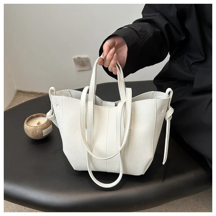Stylish Casual Tote Bag, Large Capacity PU Leather Handbag Women Wing Bag, Fashionable Woman Bags, Commuting Armpit Shoulder Bag