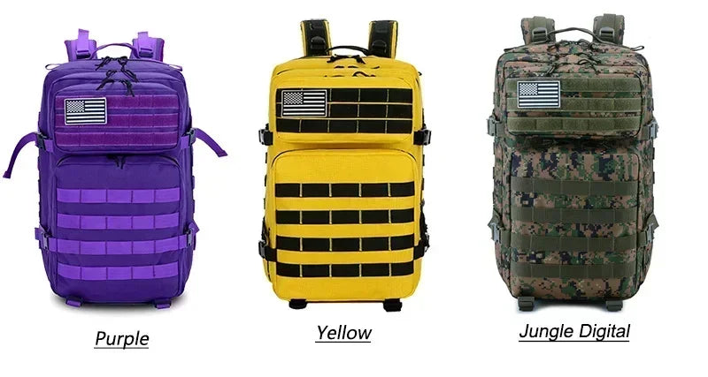 45L Large Capacity Tactical Backpack for men/Women 3 Days Gym Hiking Bags For Outdoor Trekking Camping equipment back pack