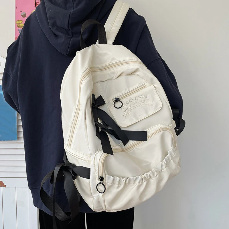 Fashion Backpack Nylon Women Backpack Anti-theft Shoulder Bags New School Bag for Teenager Girls School Backapck Female