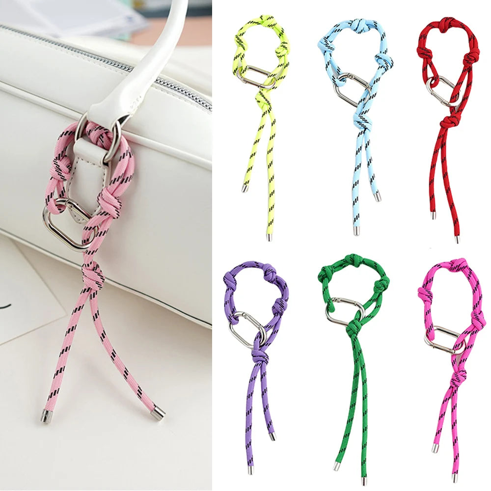 Hot Fashion Creative Key Pendant Colorful Rope Bag Accessories Charms Y2K Keychain Women Handbag Hanging Decoration Bag Pendant