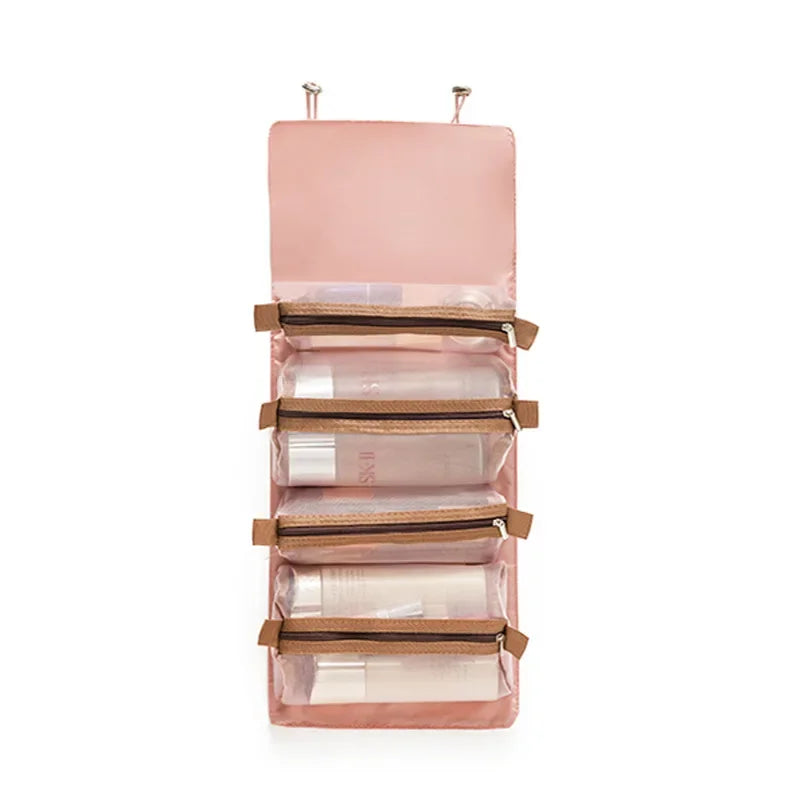 4in1 Detachable Makeup Bag Organizer Organizer  Storage Bag Separation Travel Storage Organizers Folding Portable Wash Bag