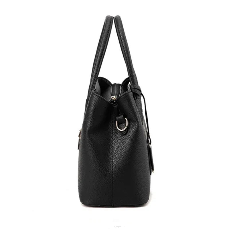 Shaping PU Leather Handbag, Stylish Versatile Tote Shoulder Bag, Large Capacity Crossbody Bag with Adjustable Straps,Zip Closure