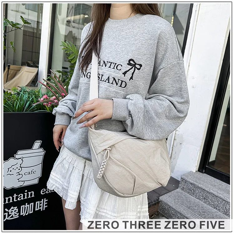 Casual Nylon Hobos Crossbody Bag for Women Designer Shoulder Bags Large Capacity Tote Bag Lady Travel Shopper Bag Female Purses