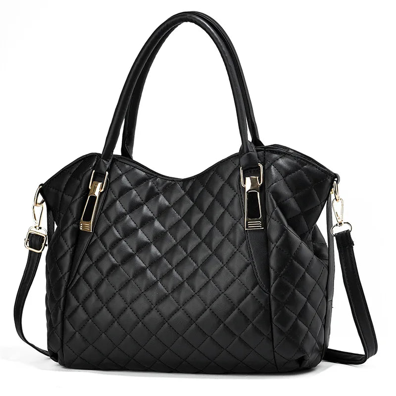 Women's bags, fashionable soft leather handbags, simple large-capacity bags, one shoulder crossbody women's large bags