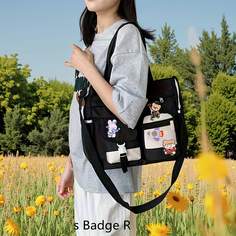 Oxford Fabric Tote Bag, Teen Handbag Shoulder Bag, Nylon Ladies Messenger Bag, Girls Women Cross Body Bags, Student School Bags