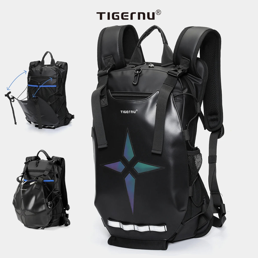 Tigernu Cycling Backpacks Men Waterproof Bicycle Bags Motor Bags Sport Bike Backpacks Storage Helmet Pack With Reflective Strap