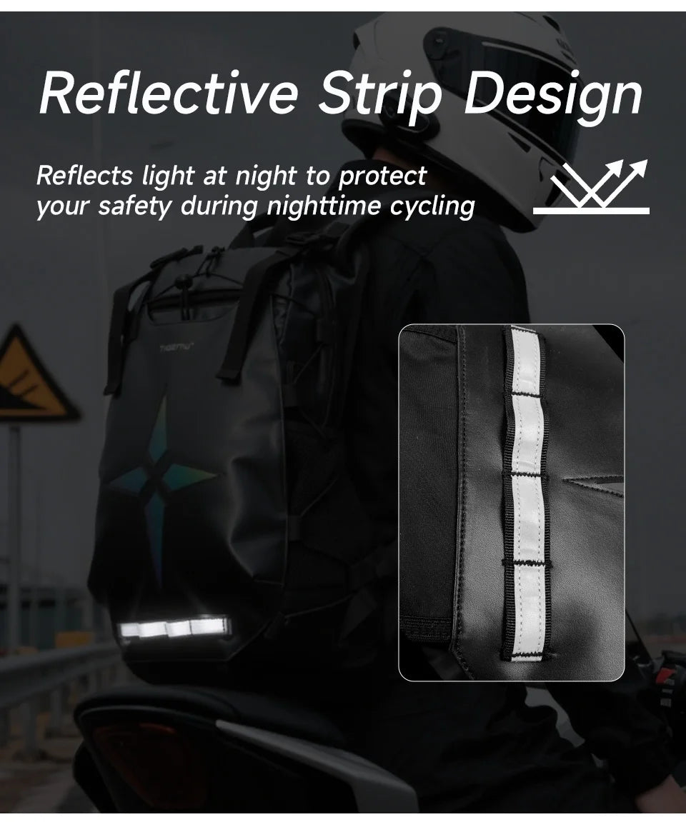 Tigernu Cycling Backpacks Men Waterproof Bicycle Bags Motor Bags Sport Bike Backpacks Storage Helmet Pack With Reflective Strap