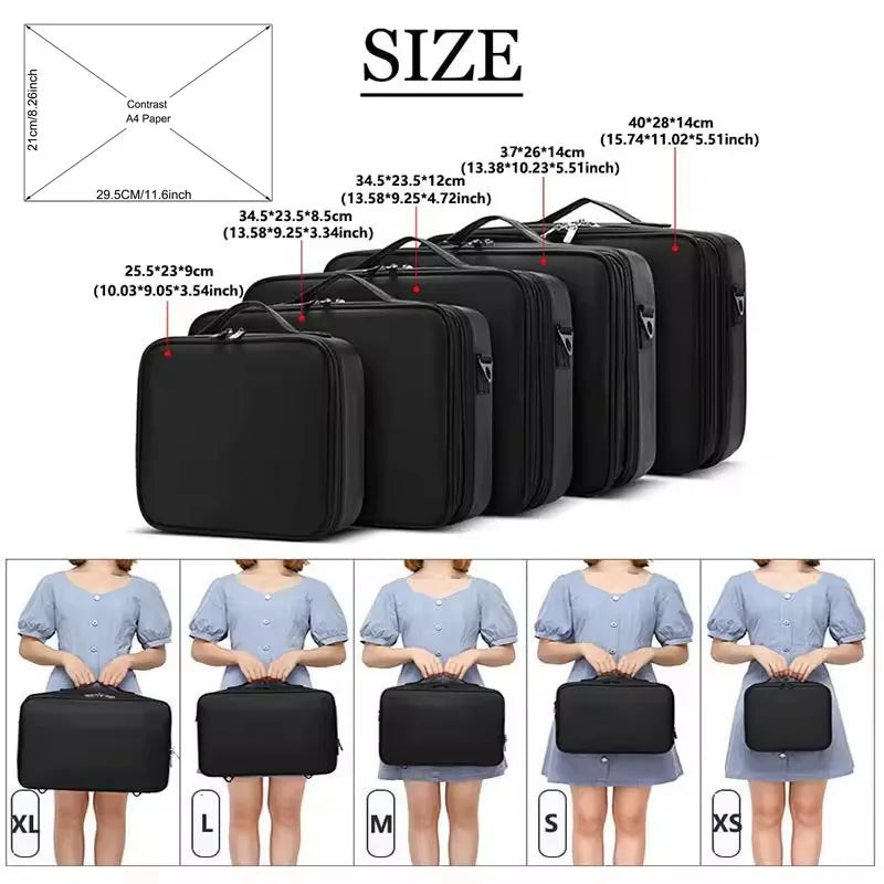 Large Capacity Cosmetic Case Waterproof Manicure Makeup Toolbox,Makeup Bag For Travel New Professional Tattoo Tool Makeup Case