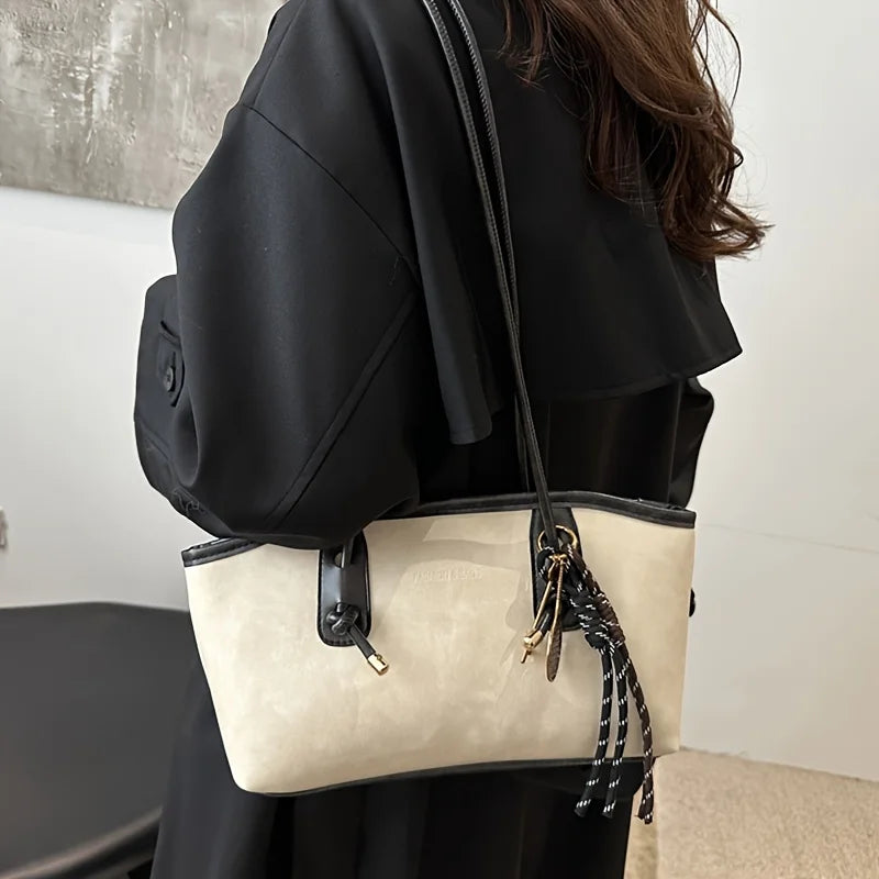 Ladies Soft Leather Shoulder Armpit Bag, Black, White, Brown, Coffee, Convertible Tote Bag, Spacious Work, Travel, Everyday Use