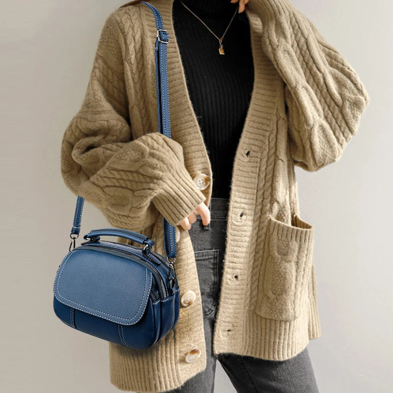 High Quality Fashionable Retro PU Leather Crossbody Bag Classic Small Shoulder Crossbody Bag Women's Luxurious Shell Handbags