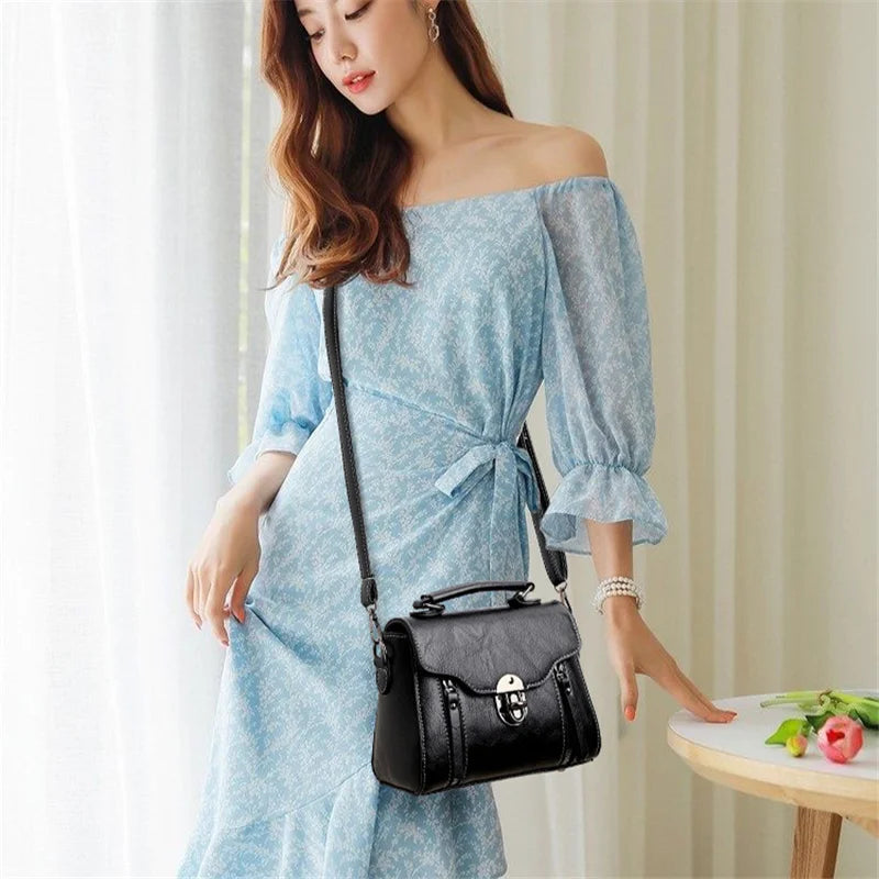 Fashion Small Square Bag For Women Luxury Designer Handbags High Quality Female Bag PU Leather Flap Crossbody Shoulder Bag Bolsa