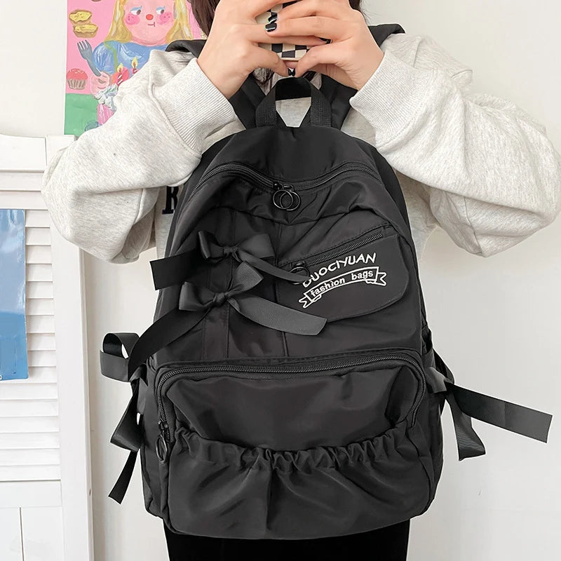 Fashion Backpack Nylon Women Backpack Anti-theft Shoulder Bags New School Bag for Teenager Girls School Backapck Female