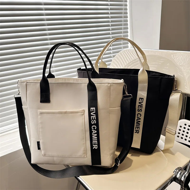 Nylon Handbag Women Campus Student Tote School Bag, Teen Girls Handbags Messenger Bag, Oxford Waterproof Shoulder Crossbody Bags