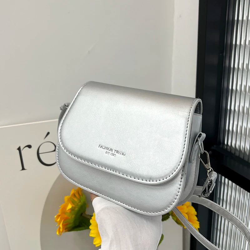 Vintage Saddle Crossbody Bag PU Leather Women's Luxury Design Small Handbag and Purse Ladies Travel Shoulder Messenger Bag Purse