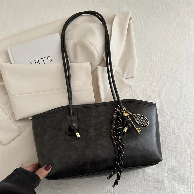 High Quality Texture Vintage Large Capacity Women's Bag Stylish Commuting Armpit Handbag Women Shoulder Bag Fashionable Tote Bag
