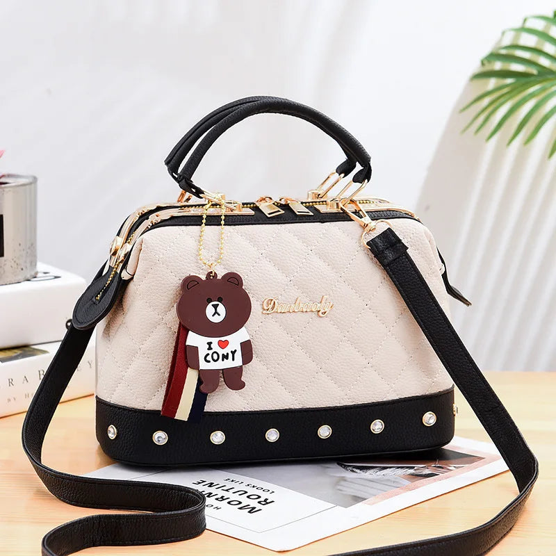 Bag Women's Simple Casual Handbag Fashion Atmospheric Rhombus Pillow Bag One Shoulder Crossbody Bag