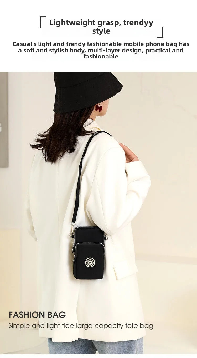 Sports Arm Bag, Women Mobile Phone Bag Running Messenger Purse Wallet, Women's Shoulder Cross Body Bags Multi Layer Zipper Pouch