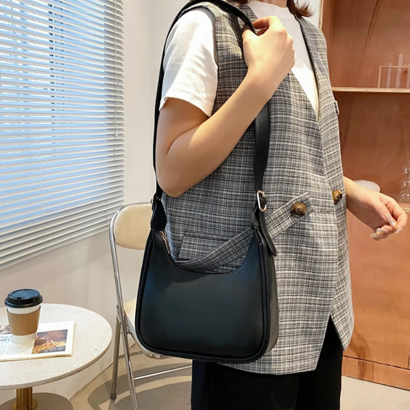 PU Leather Shoulder Messenger Bag Women Causal Luxury Handbags and Purse Female Designer Hobos Bag Small Brand Crossbody Bags
